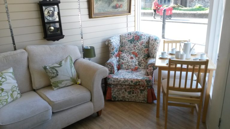 Donated furniture at the Henfield shop