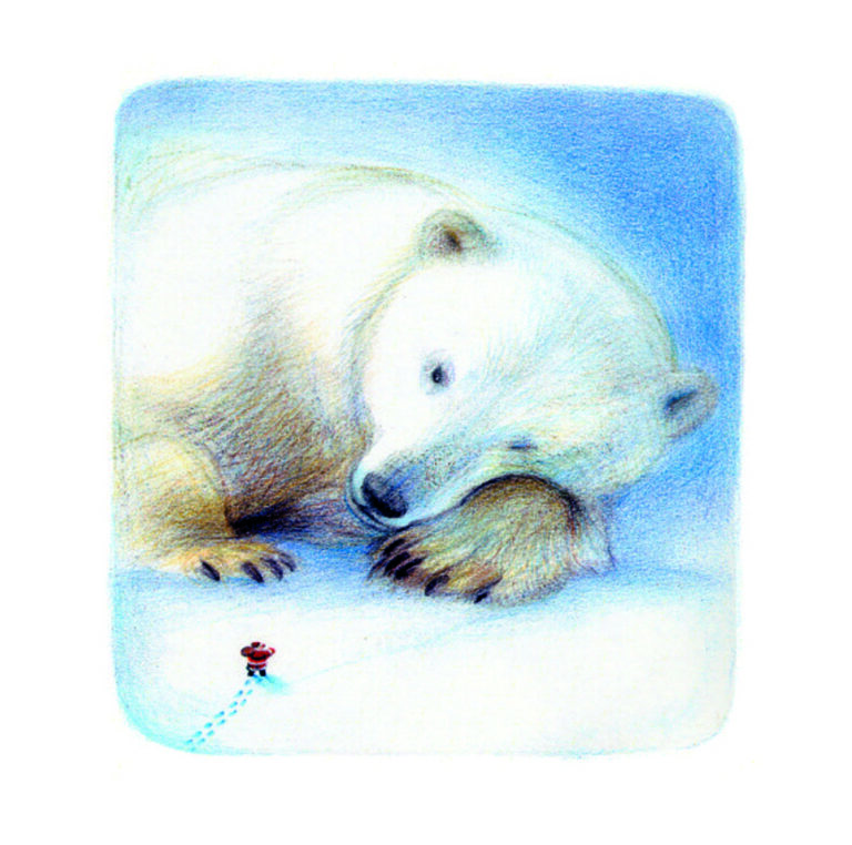 Polar bear and Santa - Raymond Briggs design