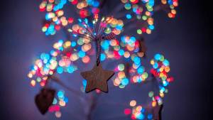 twinkling different colour stars