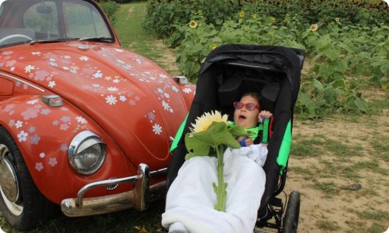 Kai enjoying a trip to the farm